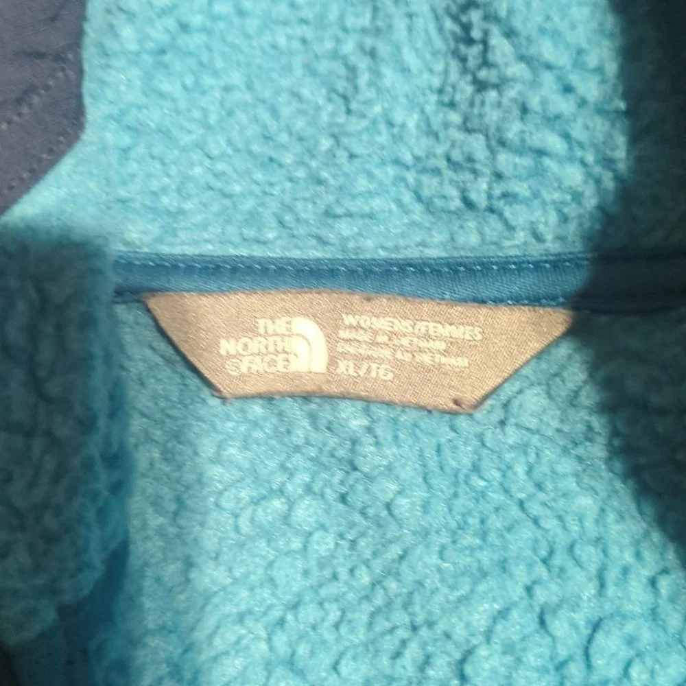 The North Face Women's Tops The North Face Tech Sherpa Xs Hoodie Turquoise Sz XL - Picture 3 of 7